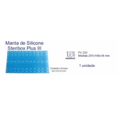 MANTA DE SILICONE PARA CAIXA ESTOJO STERIBOX PLUS 3